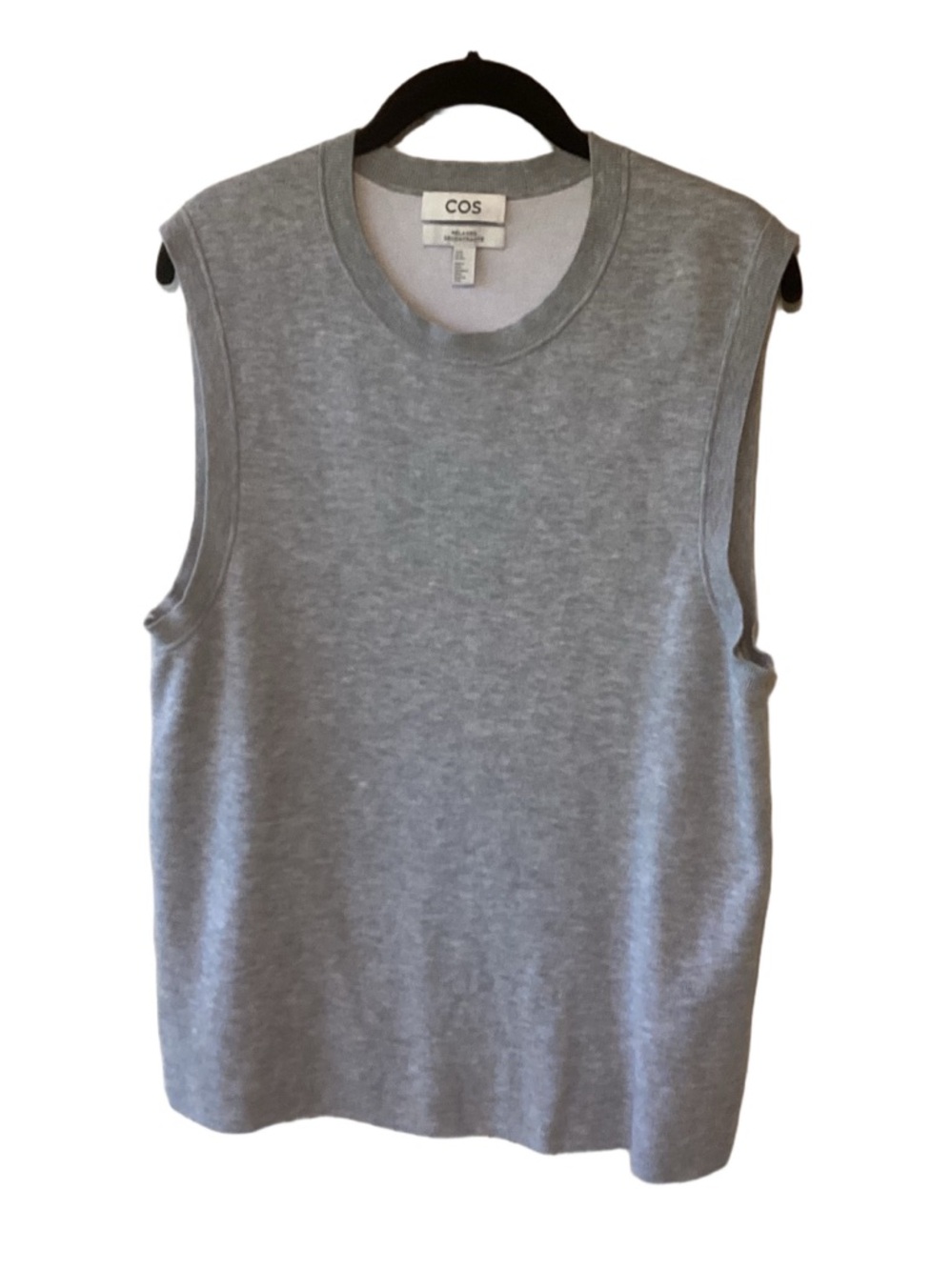 Men’s COS Relaxed Fit Tank Gray Cotton Nylon Blend Size XS Streetwear Oversized